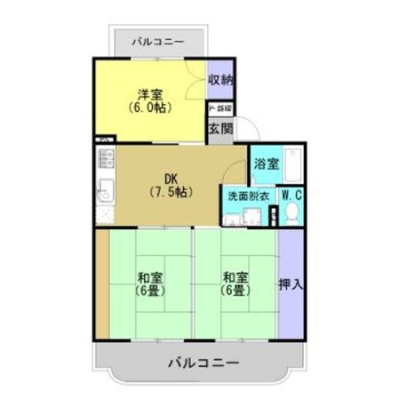 ビューヒルズの物件間取画像